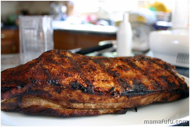 home made roast pig before.JPG - home style roast pig, usa